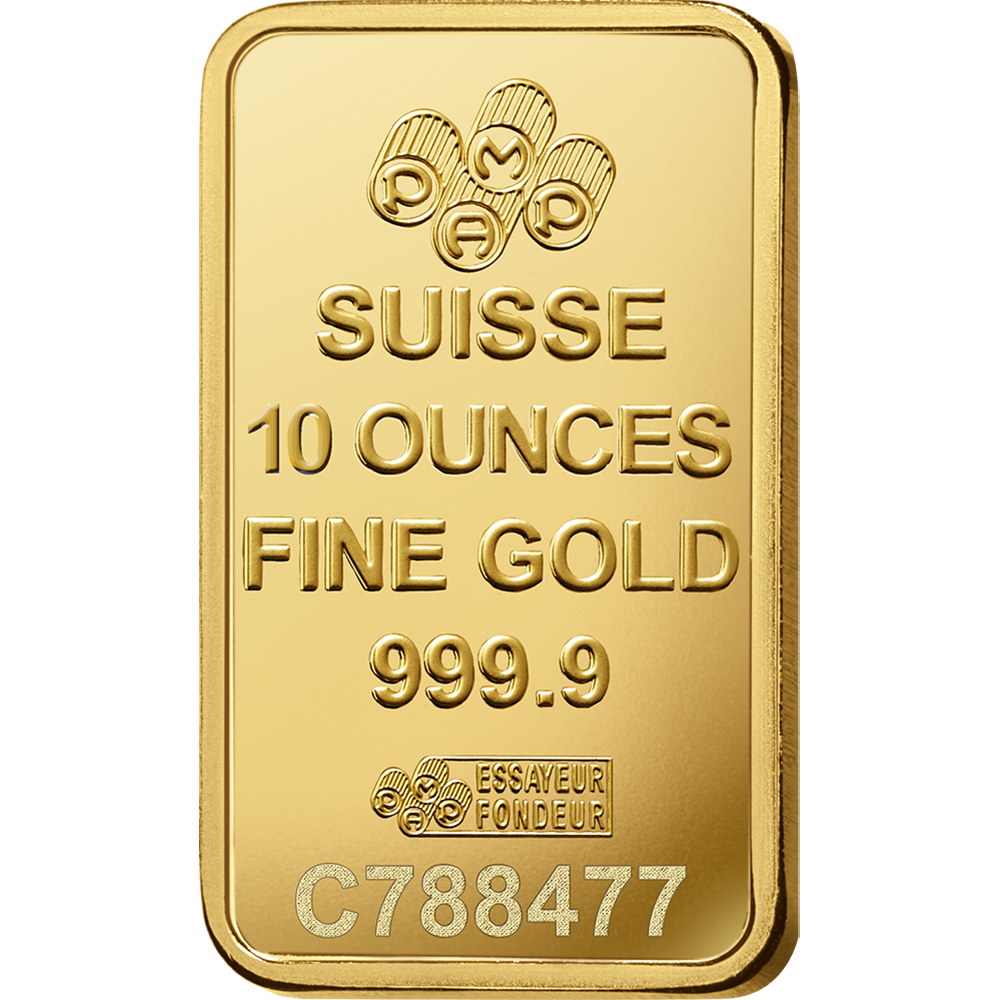 Lady Fortuna™ Gold Minted Bar - 10oz