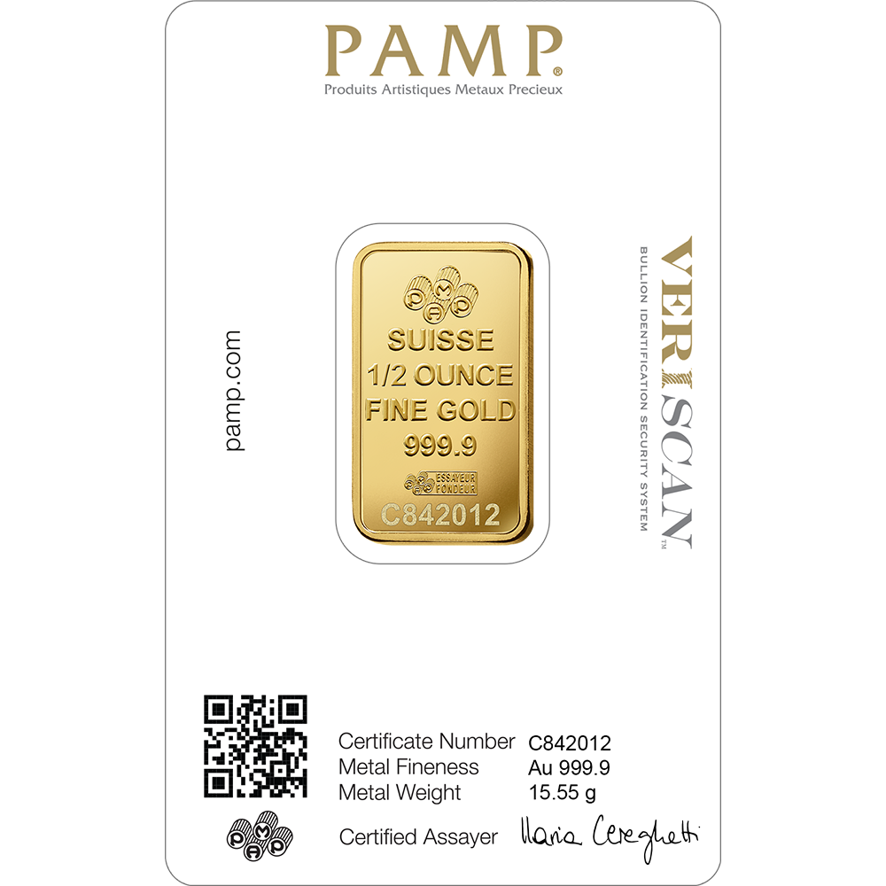 Lady Fortuna™ Gold Minted Bar - 1/2 oz - Image 2