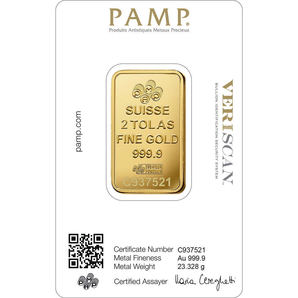 Lady Fortuna™ Gold Minted Bar - 2 Tolas - Image 2